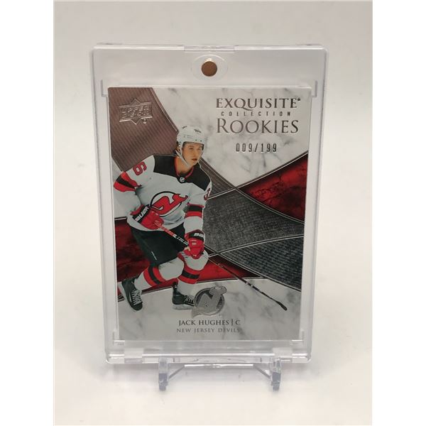 2019-20 UPPER DECK EXQUISITE ROOKIES JACK HUGHES TRADING CARD 009/199