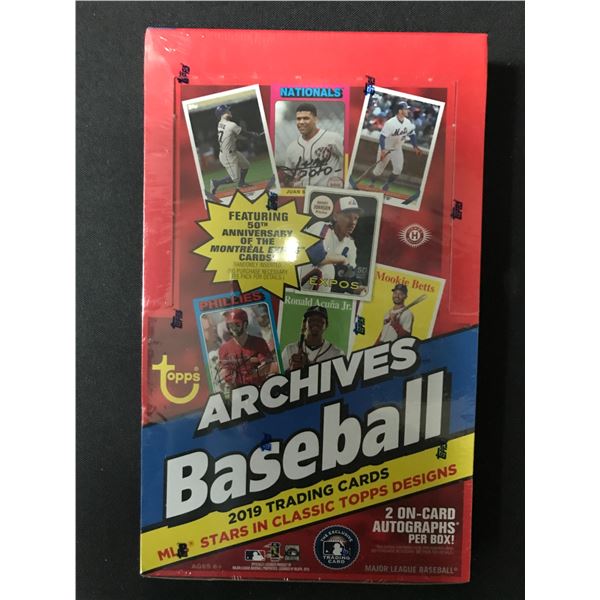 2019 ARCHIVES BASEBALL SEALED BASEBALL HOBBY BOX