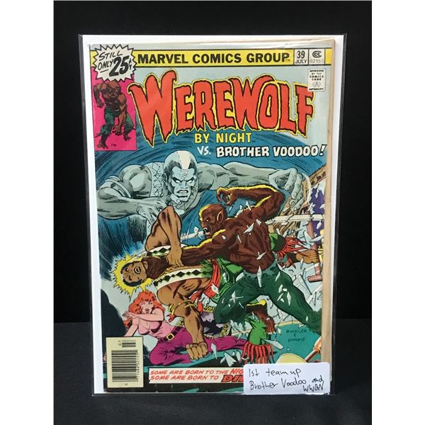 WEREWOLF BY NIGHT NO.39 1ST TEAM UP BROTHER VOODOO AND WWBN - MARVEL COMICS