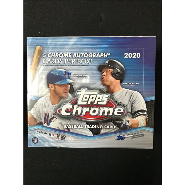 2020 TOPPS CHROME BASEBALL SEALED TRADING CARDS BOX