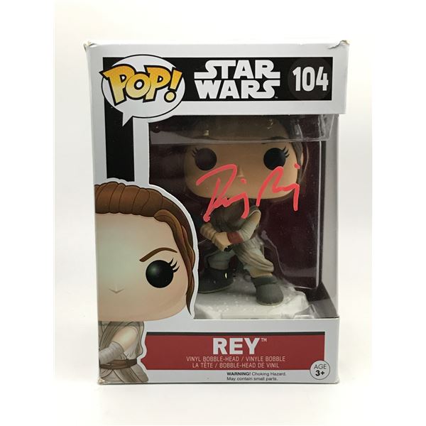 DAISY RIDLEY SIGNED REY STAR WARS FUNKO POP - KB COA