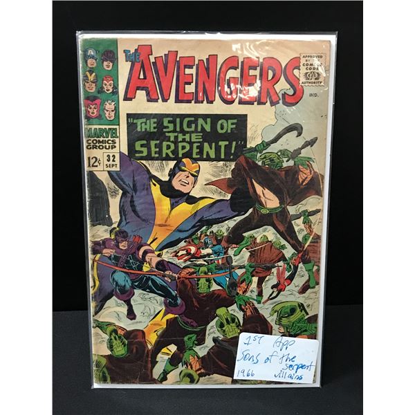 AVENGERS #32 (1966) 1ST APP SONS OF SERPENT - MARVEL COMICS