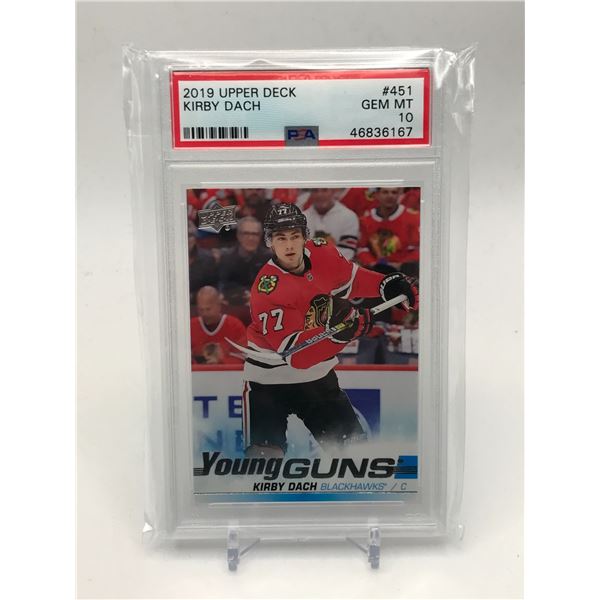 2109 UPPER DECK KIRBY DACH YOUNG GUNS TRADING CARD - PSA GRADE 10