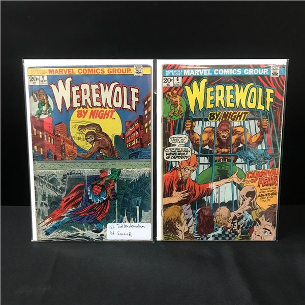 LOT OF 2 WEREWOLF BY NIGHT COMICS #6 & #9 - MARVEL COMICS