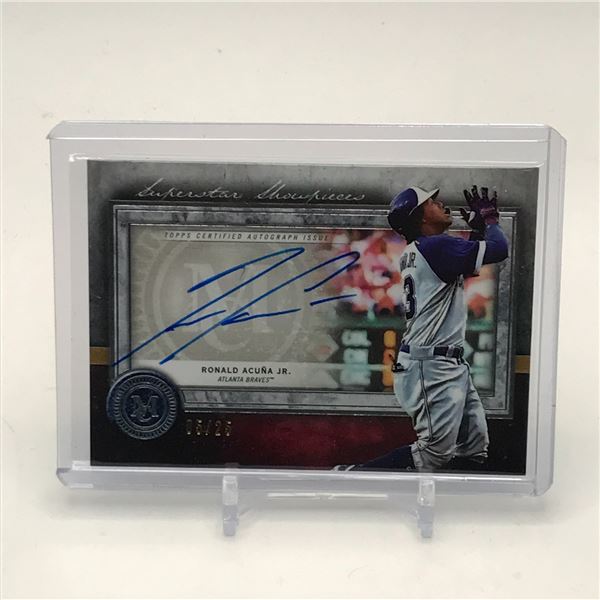 2020 TOPPS MUSEUM  RONALD ACUNA JR SIGNED ROOKIE CARD 5/25