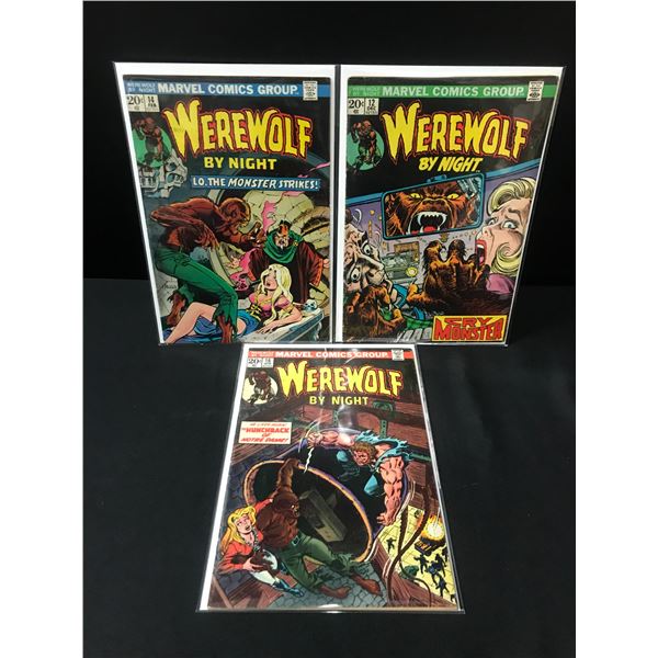 LOT OF 3 WEREWOLF BY NIGHT COMICS - MARVEL COMICS