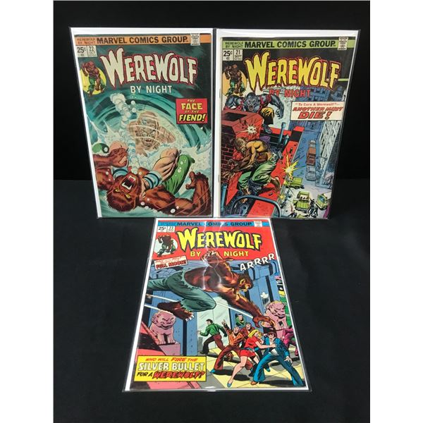 LOT OF 3 WEREWOLF BY NIGHT COMICS #21-23 - MARVEL COMICS