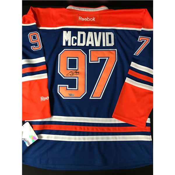 CONNOR MCDAVID SIGNED EDMONTON OILERS CUSTOM JERSEY - ACE COA