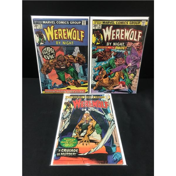 LOT OF 3 WEREWOLF BY NIGHT COMICS #24-26  - MARVEL COMICS