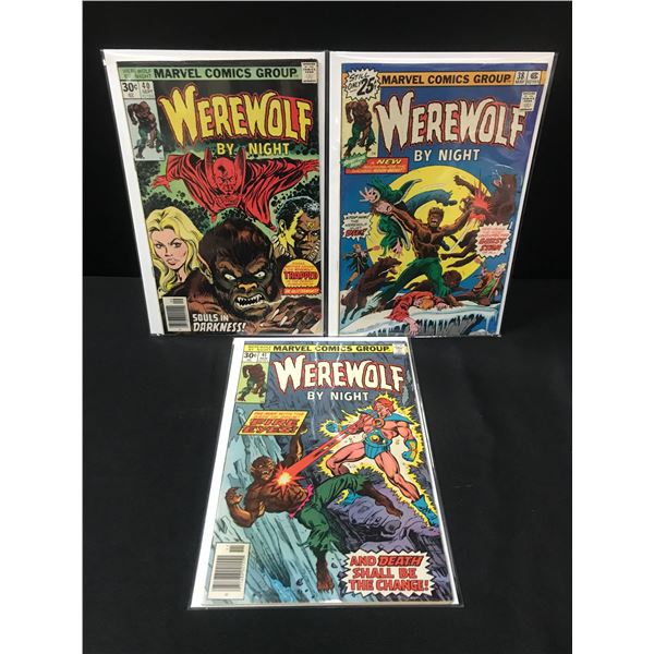 LOT OF 3 WEREWOLF BY NIGHT COMICS - MARVEL COMICS