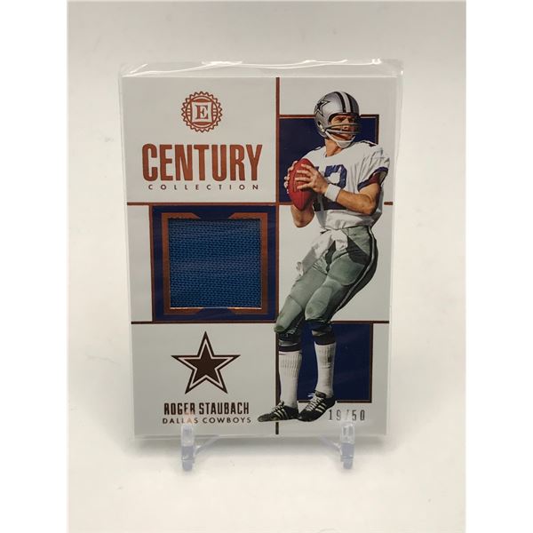 2019 PANINI ENCASED FOOTBALL ROGER STAUBACH PATCH CARD 19/50