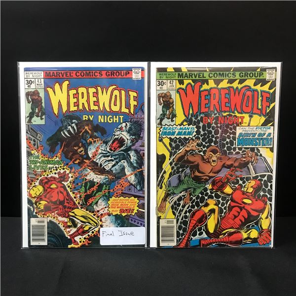 LOT OF 2 WEREWOLF BY NIGHT COMICS #42-43 FINAL ISSUE - MARVEL COMICS