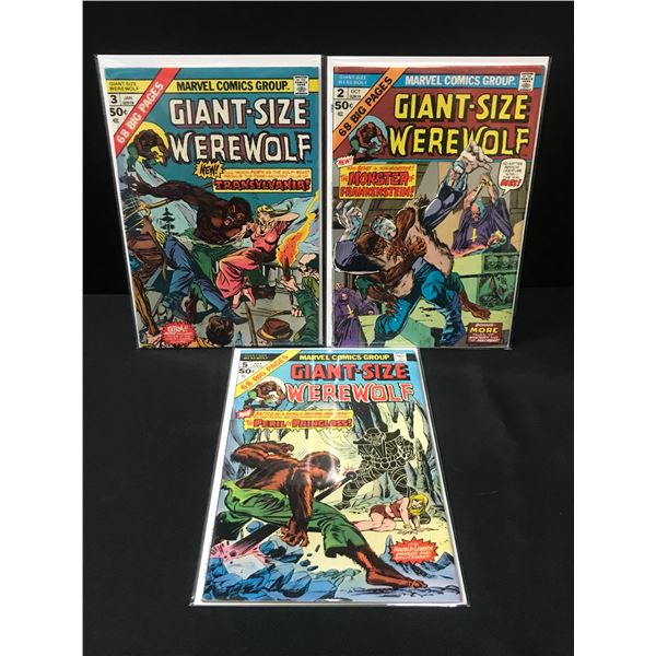 LOT OF 3 GIANT SIZED WEREWOLF BY NIGHT COMICS - MARVEL COMICS