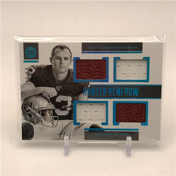 2019 PANINI ENCASED FOOTBALL HUNTER RENFREW QUAD PATCH CARD
