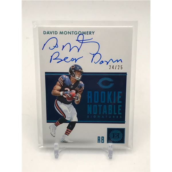 2019 PANINI ENCASED FOOTBALL DAVID MONTGOMERY SIGNED TRADING CARD 24/25