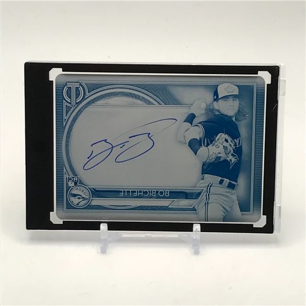 1 OF 1 2020 TOPPS TRIBUTE BASEBALL BO BICHETTE SIGNED ROOKIE PRINTING PLATE