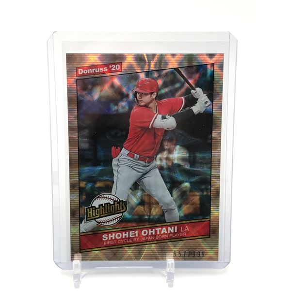 2020 PANINI DONRUSS SHOHEI OHTANI TRADING CARD 557/999