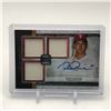 Image 1 : 2020 TOPPS MUSEUM COLLECTION RHYS HOSKINS SIGNED TRIPLE PATCH ROOKIE CARD 87/99