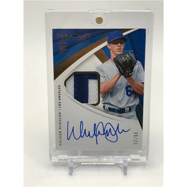 2018 PANINI IMMACULATE COLLECTION WALKER BUEHLER ROOKIE PATCH AUTO 92/99