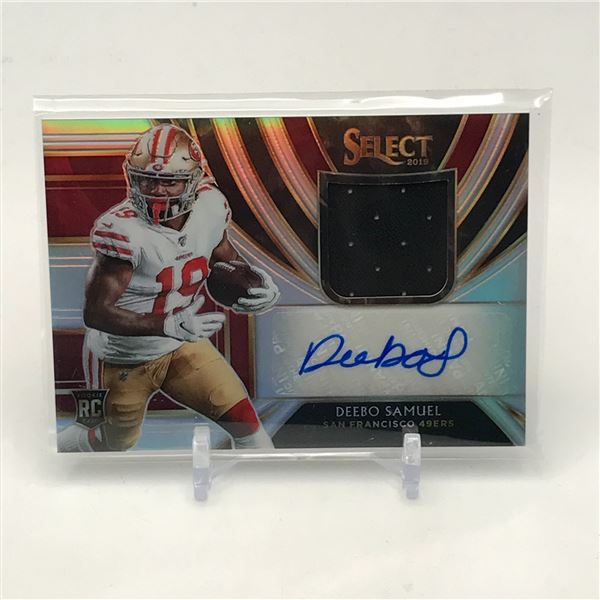 2019 PANINI SELECT FOOTBALL DEEBO SAMUEL ROOKIE PATCH AUTO 70/99