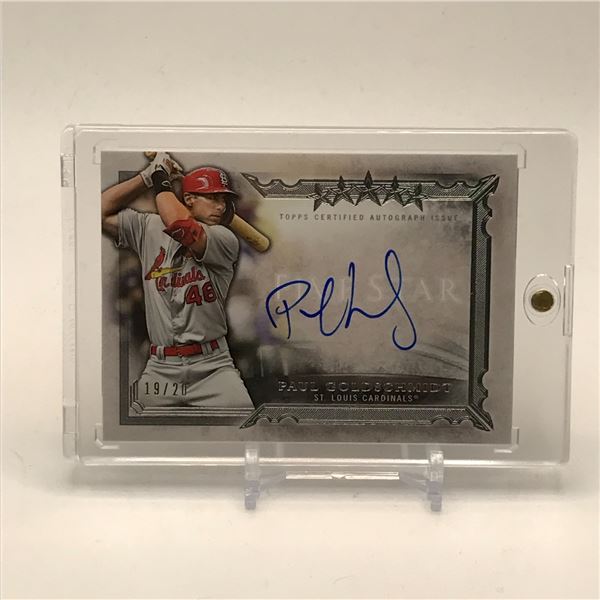 2020 TOPPS FIVE STAR PAUL GOLDSCHMIDT SIGNED TRADING CARD 19/20