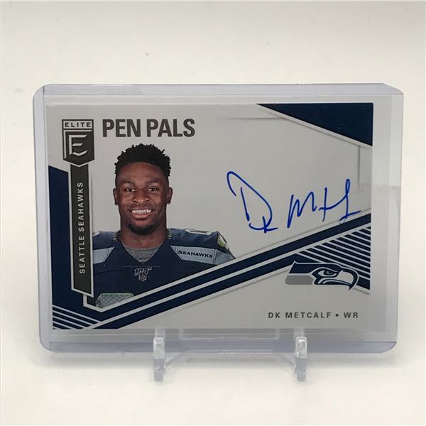 2019 PANINI DONRUSS ELITE D.K METCALF SIGNED PENPALS ROOKIE CARD