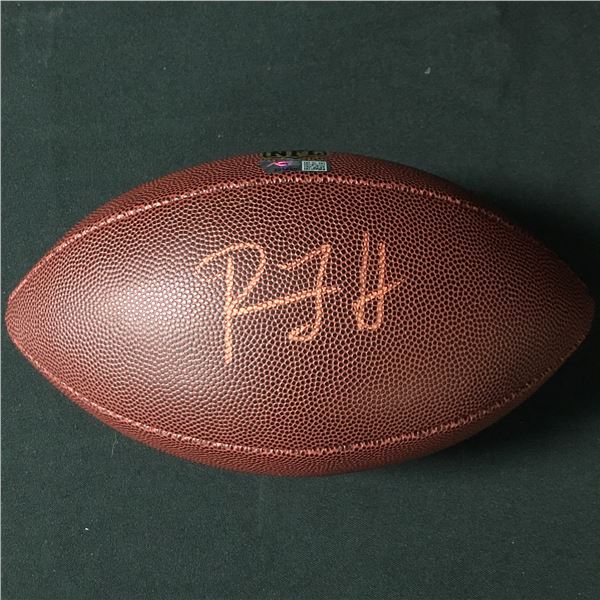 RJ HARVEY SIGNED FOOTBALL (ACE COA)