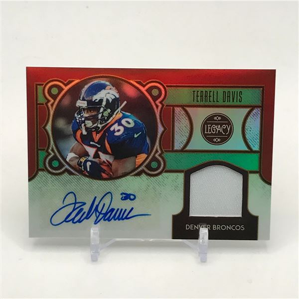 2020 PANINI LEGACY FOOTBALL TERRELL DAVIS SIGNED PATCH TRADING CARD 05/10