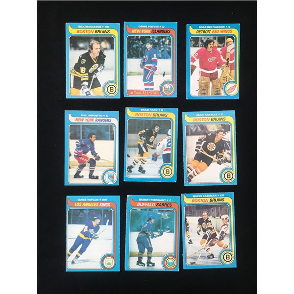 LOT OF 9 1979-80 OPC STAR CARDS