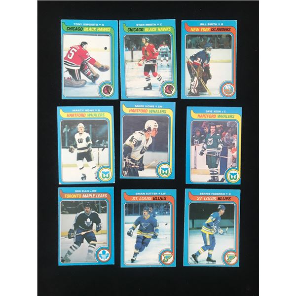 LOT OF 9 1979-80 OPC STAR CARDS