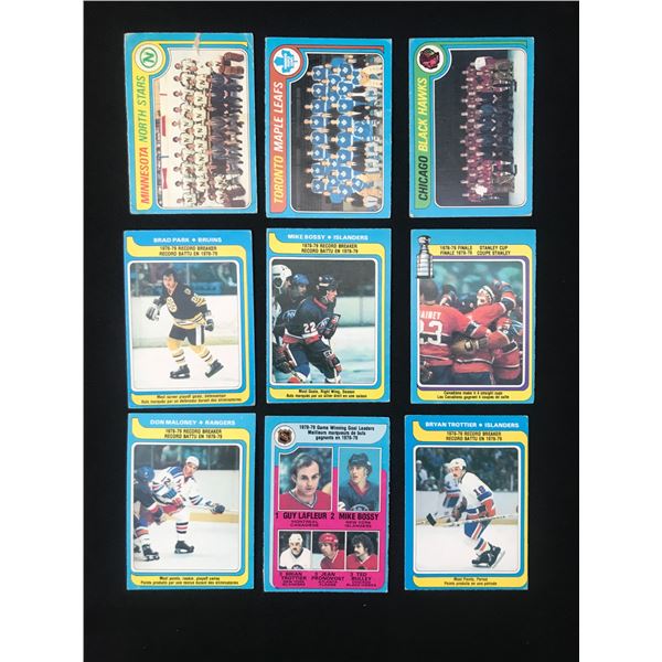 LOT OF 9 1979-80 OPC STAR CARDS