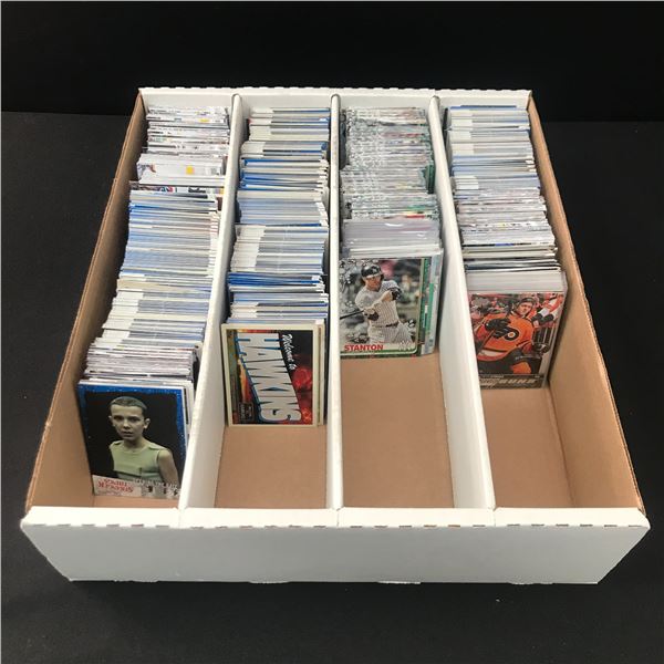 LARGE BOX OF TRADING CARDS (MIXED SPORTS)