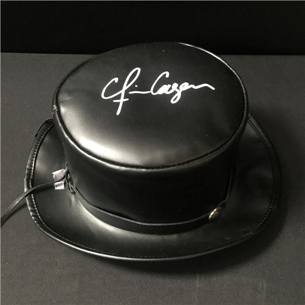ALICE COOPER SIGNED BLACK TOP HAT - KB COA