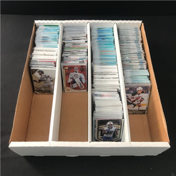 LARGE BOX OF TRADING CARDS (MIXED SPORTS)
