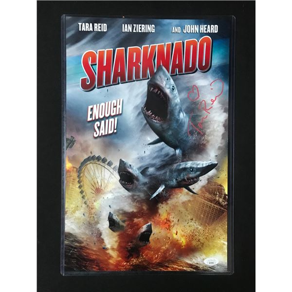 TARA REID SIGNED SHARKNADO 11 X 18 MOVIE POSTER - JSA AND WWOC COA