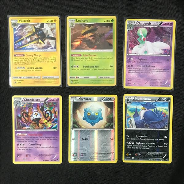 LOT OF 6 POKEMON TCG TRADING CARDS