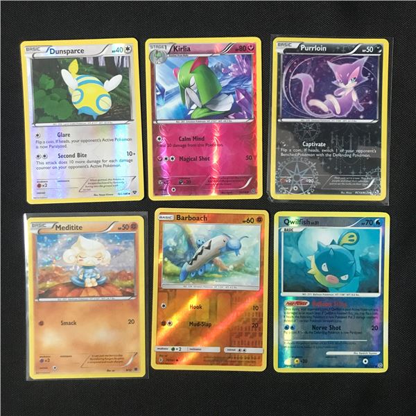 LOT OF 6 POKEMON TCG TRADING CARDS