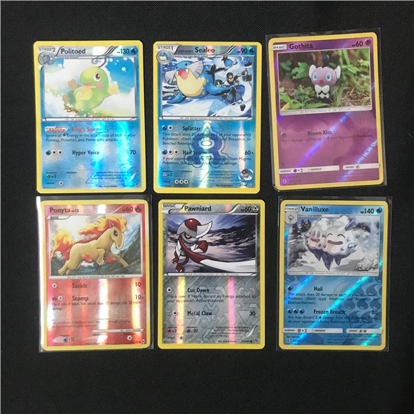LOT OF 6 POKEMON TCG TRADING CARDS