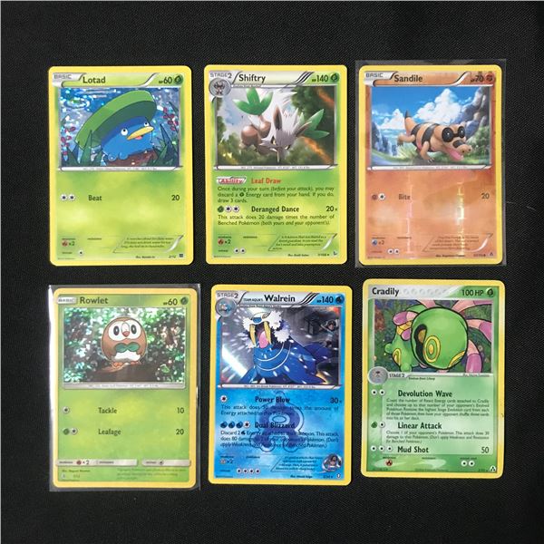 LOT OF 6 POKEMON TCG TRADING CARDS