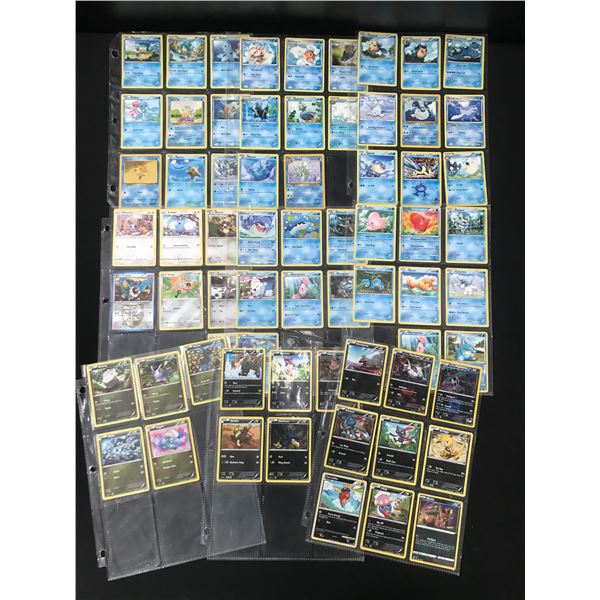 LOT OF BINDER SLEEVES WITH POKEMON TRADING CARDS