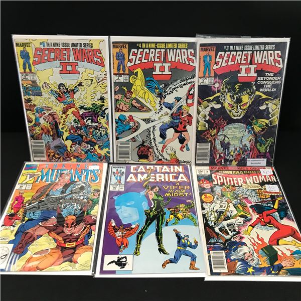 LOT OF 6 MARVEL COMICS INCLUDING SPIDERWOMAN #2