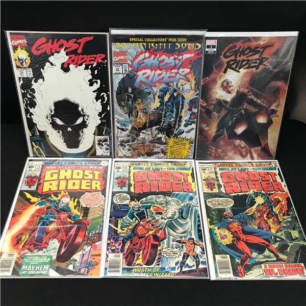 LOT OF 6 GHOST RIDER COMICS INCLUDING #1 - MARVEL COMICS