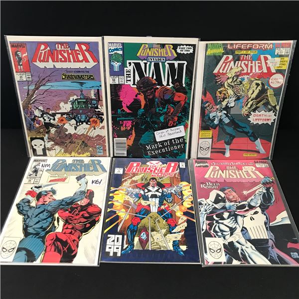 LOT OF 6 PUNISHER COMICS - MARVEL COMICS