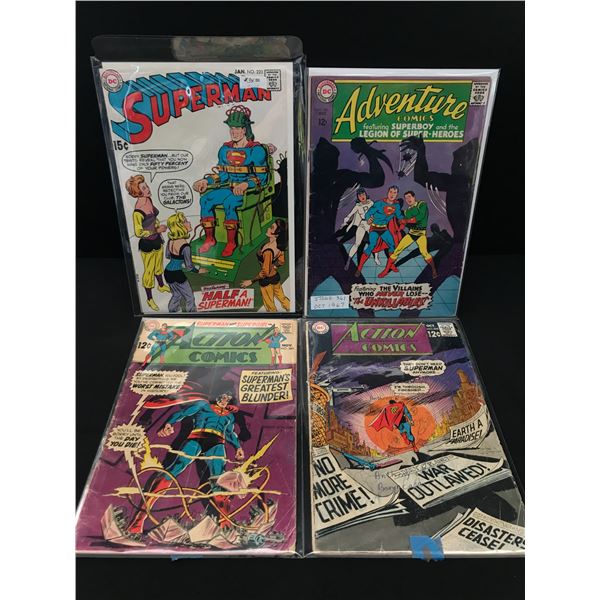 LOT OF 4 DC COMICS INCLUDING SUPERMAN #223