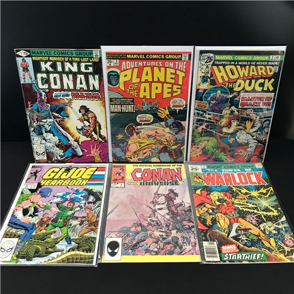 LOT OF 6 MARVEL COMICS INCLUDING CONAN UNIVERSE #1