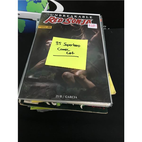 LOT OF 35 SUPERHERO COMICS