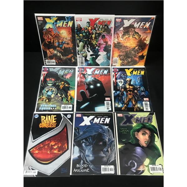 LOT OF 9 MIXED TITLE COMICS - MARVEL AND DC