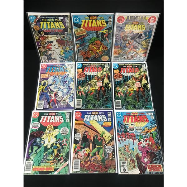 LOT OF 9 THE NEW TEEN TITANS COMICS - DC COMICS