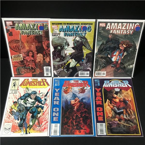 LOT OF 6 MIXED TITLE MARVEL COMICS