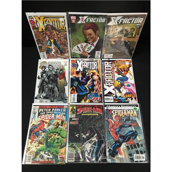 LOT OF 9 MIXED TITLE COMICS - MARVEL COMICS